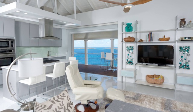 "176-5 Star Reviews!" "Sleek, Ultra-Modern Cottage w/Ocean views, for Two" in St. John