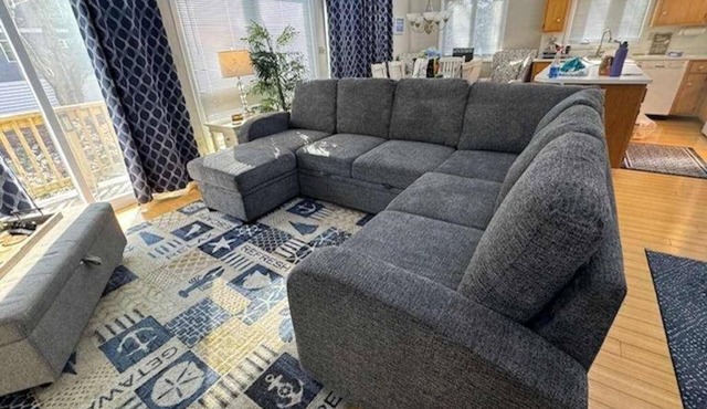 Dog-friendly home close to the beach w/balcony, fireplace, grill, AC in Bethany Beach