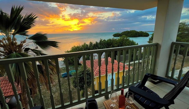 Oceanfront Family Condo - Pool, King Bed, AC, Parking, Full Kitchen in Cabo Rojo