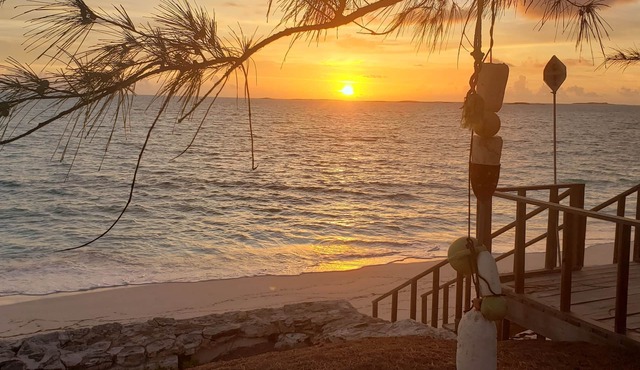 Oceanfront Retreat Remote Beach Steps Away Ocean Views from Every Room in Great Exuma